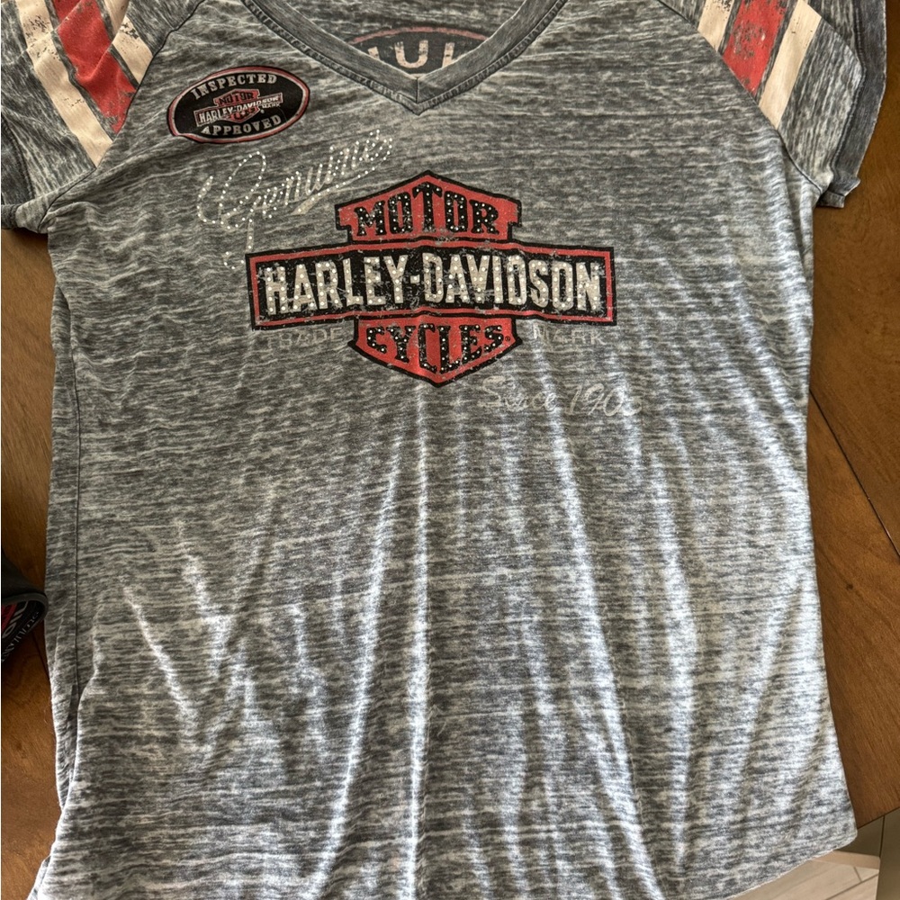 Harley-Davidson Charcoal Tee with a little sparkle! XL